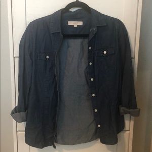 Loft button up denim shirt